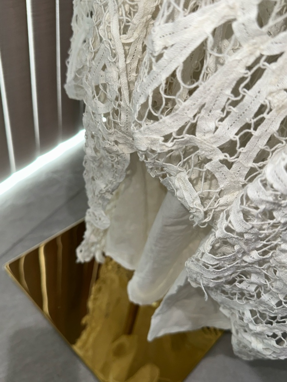 Free People Ivory Crochet Maxi Skirt - Picture 6 of 9